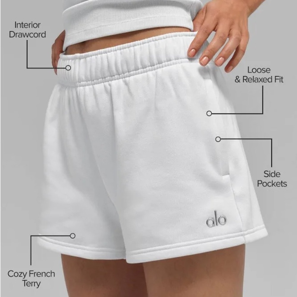 ALO Yoga White Accolade Shorts